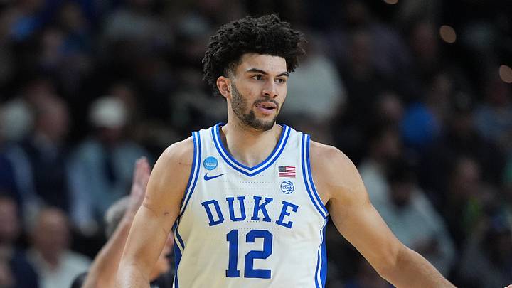 Mar 19, 2026; Greenville, SC, USA; Duke Blue Devils forward Cameron Boozer (12) reacts Siena Saints in the first half during a first round game of the men's 2026 NCAA Tournament at Bon Secours Wellness Arena. Mandatory Credit: Jim Dedmon-Imagn Images Mar 19, 2026; Greenville, SC, USA; Duke Blue Devils forward Cameron Boozer (12) reacts Siena Saints in the first half during a first round game of the men's 2026 NCAA Tournament at Bon Secours Wellness Arena. Mandatory Credit: Jim Dedmon-Imagn Images