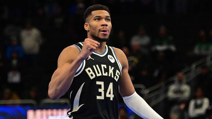 Milwaukee Bucks forward Giannis Antetokounmpo (34) reacts (Mandatory Credit: Benny Sieu-Imagn Images) Milwaukee Bucks forward Giannis Antetokounmpo (34) reacts (Mandatory Credit: Benny Sieu-Imagn Images)