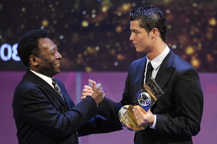 Pele and Cristiano Ronaldo.