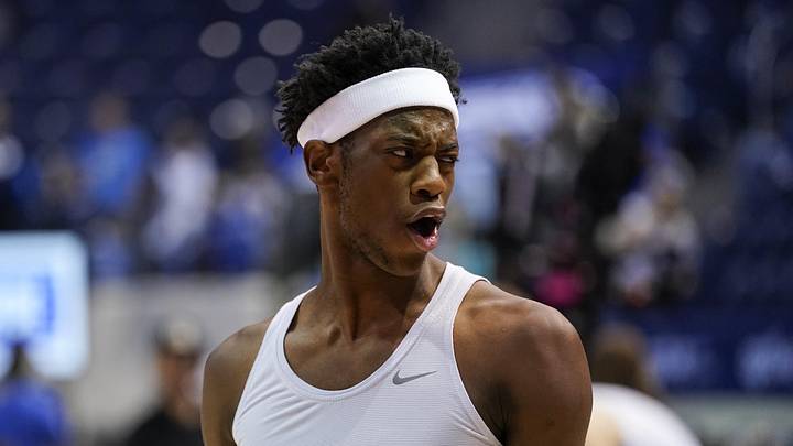 Jan 26, 2026; Provo, Utah, USA; BYU Cougars forward AJ Dybantsa (3) warms up prior to a game against the Arizona Wildcats at Marriott Center. Mandatory Credit: Aaron Baker-Imagn Images Jan 26, 2026; Provo, Utah, USA; BYU Cougars forward AJ Dybantsa (3) warms up prior to a game against the Arizona Wildcats at Marriott Center. Mandatory Credit: Aaron Baker-Imagn Images