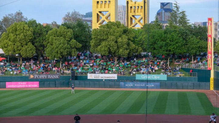 View from left side of the infield at Sutter Health Park in Sacramento View from left side of the infield at Sutter Health Park in Sacramento