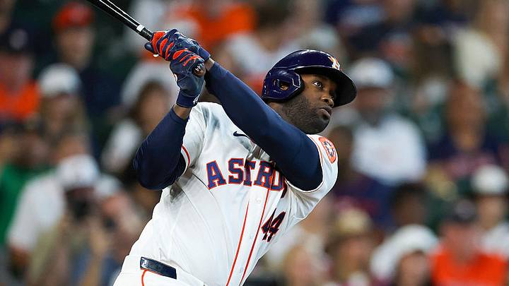 Yordan Alvarez leads the American League with 22 home runs. Yordan Alvarez leads the American League with 22 home runs.