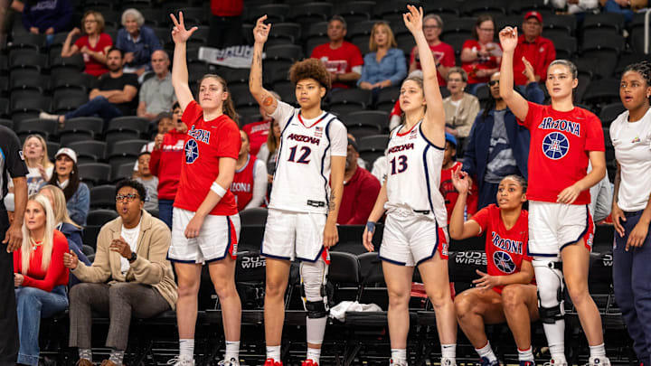 The Arizona women's basketball team. The Arizona women's basketball team.