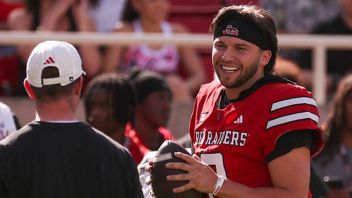Texas Tech's Brendan Sorsby goes through warmups before the spring football game, Friday, April 17, 2026, at Jones AT&T Stadium. Texas Tech's Brendan Sorsby goes through warmups before the spring football game, Friday, April 17, 2026, at Jones AT&T Stadium.