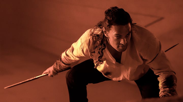 JASON MOMOA as Duncan Idaho in Warner Bros. Pictures and Legendary Pictures’ action adventure “DUNE,” a Warner Bros. Pictures release. Courtesy of Warner Bros. Pictures and Legendary Pictures, Chiabella James