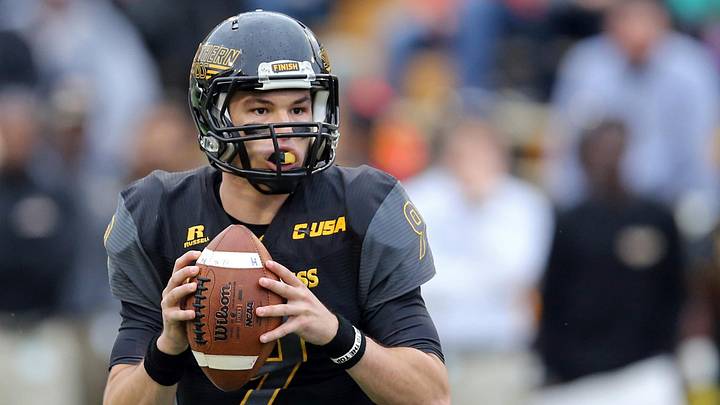 Southern Miss quarterback Nick Mullens looks to throw against Old Dominion in 2015. Southern Miss quarterback Nick Mullens looks to throw against Old Dominion in 2015.