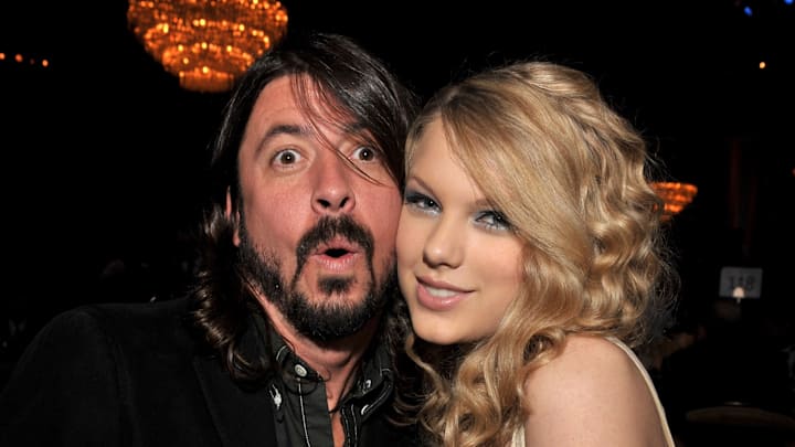 Dave Grohl and Taylor Swift at the 2008 Grammys