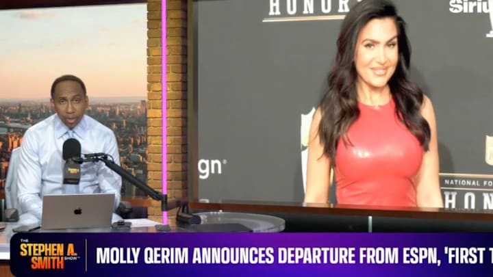Stephen A. Smith addresses Molly Qerim’s departure from ‘First Take.' Stephen A. Smith addresses Molly Qerim’s departure from ‘First Take.'