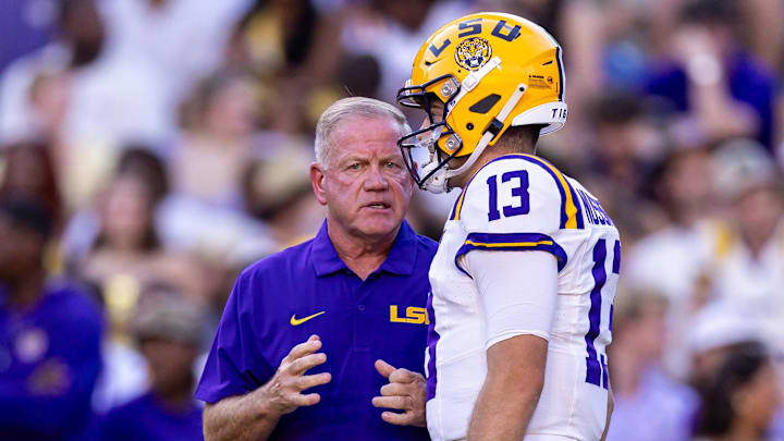 Brian Kelly is not on the hot seat this season, Paul Finebaum assures LSU football fans.