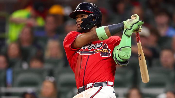 Atlanta Braves right fielder Ronald Acuna Jr. (13) hits a single against the Pittsburgh Pirates in the sixth inning at Truist Park. Mandatory Credit: Brett Davis-Imagn Images Atlanta Braves right fielder Ronald Acuna Jr. (13) hits a single against the Pittsburgh Pirates in the sixth inning at Truist Park. Mandatory Credit: Brett Davis-Imagn Images