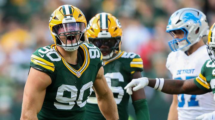 Green Bay Packers defensive end Lukas Van Ness Green Bay Packers defensive end Lukas Van Ness