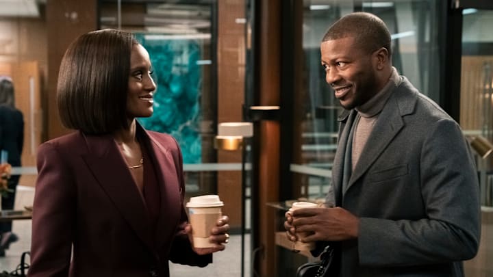 “The Future is Nigh” — CBS Original Series, MATLOCK, scheduled to air on Thursday, April 9 (9:00-10:00 PM, ET/PT). Pictured (L-R): Skye P. Marshall as “Olympia Lawrence” and Edwin Hodge as “Langston Wright" “The Future is Nigh” — CBS Original Series, MATLOCK, scheduled to air on Thursday, April 9 (9:00-10:00 PM, ET/PT). Pictured (L-R): Skye P. Marshall as “Olympia Lawrence” and Edwin Hodge as “Langston Wright"