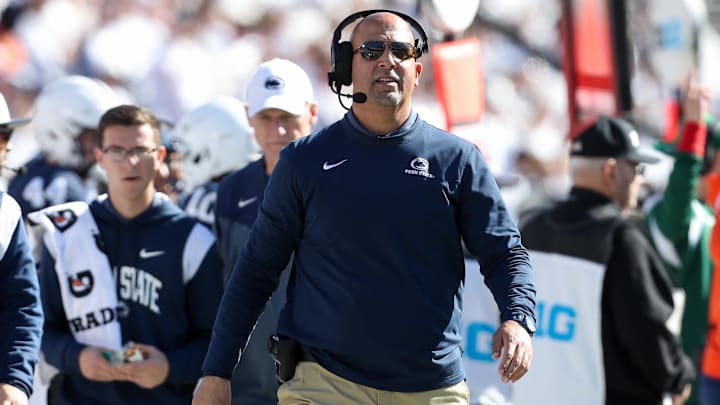 Penn State coach James Franklin looks on from the sideline during the second quarter against the Ohio State Buckeyes at Beaver Stadium in 2022. 