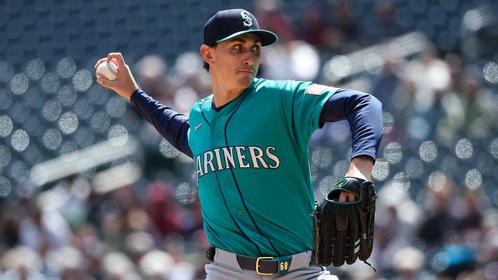 Apr 29, 2026; Minneapolis, Minnesota, USA; Seattle Mariners starting pitcher George Kirby (68) delivers a pitch against the Minnesota Twins during the first inning at Target Field. Mandatory Credit: Matt Krohn-Imagn Images Apr 29, 2026; Minneapolis, Minnesota, USA; Seattle Mariners starting pitcher George Kirby (68) delivers a pitch against the Minnesota Twins during the first inning at Target Field. Mandatory Credit: Matt Krohn-Imagn Images