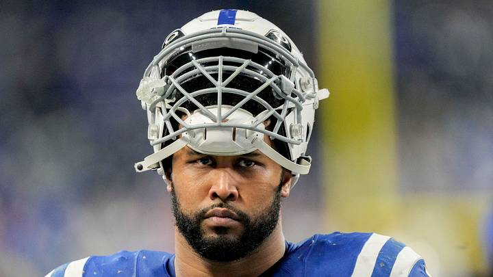 Indianapolis Colts defensive tackle DeForest Buckner (99) leaves the field Indianapolis Colts defensive tackle DeForest Buckner (99) leaves the field