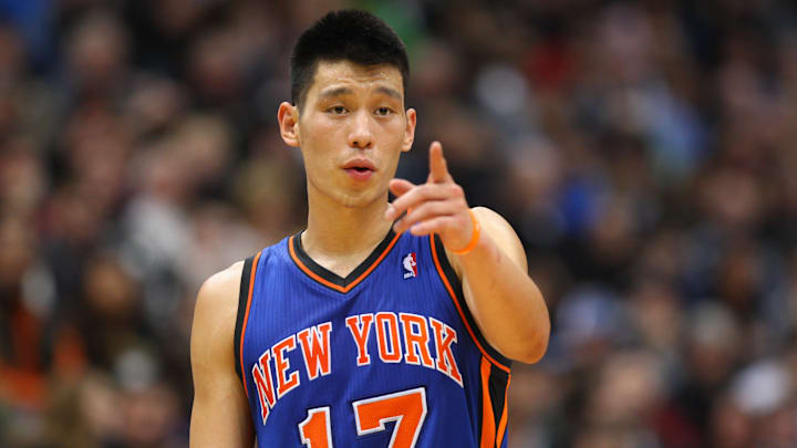 Feb 11, 2012; Minneapolis, MN, USA; New York Knicks guard Jeremy Lin (17) calls a play during the fourth quarter against the Minnesota Timberwolves at the Target Center. The Knicks defeated the Timberwolves 100-98. Mandatory Credit: Brace Hemmelgarn-Imagn Images Feb 11, 2012; Minneapolis, MN, USA; New York Knicks guard Jeremy Lin (17) calls a play during the fourth quarter against the Minnesota Timberwolves at the Target Center. The Knicks defeated the Timberwolves 100-98. Mandatory Credit: Brace Hemmelgarn-Imagn Images