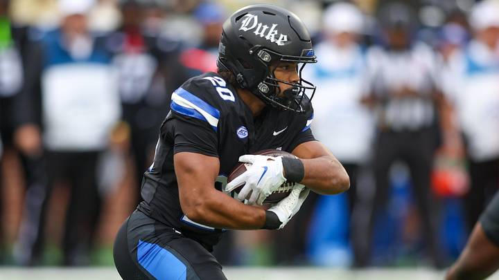 Oct 10, 2026; Atlanta, Georgia, USA; Duke Blue Devils running back Nate Sheppard (20) runs the ball against the Georgia Tech Yellow Jackets in the first quarter at Bobby Dodd Stadium at Hyundai Field. Mandatory Credit: Brett Davis-Imagn Images Oct 10, 2026; Atlanta, Georgia, USA; Duke Blue Devils running back Nate Sheppard (20) runs the ball against the Georgia Tech Yellow Jackets in the first quarter at Bobby Dodd Stadium at Hyundai Field. Mandatory Credit: Brett Davis-Imagn Images