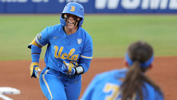 UCLA's Megan Grant broke the NCAA home run record with her 38th of the season.