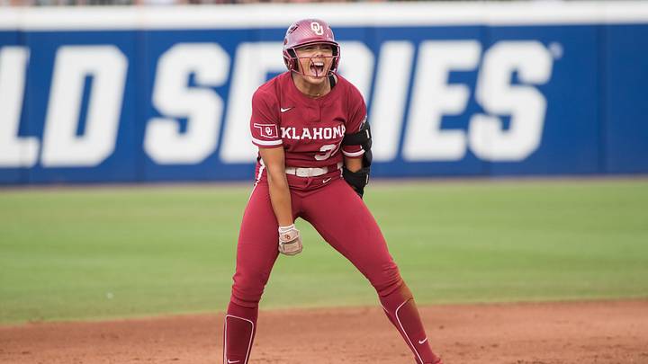 Three-time national champion and former Oklahoma Sooners utility Alyssa Brito has joined the coaching staff at UNCW. Mandatory Credit: Brett Rojo-USA TODAY Sports Three-time national champion and former Oklahoma Sooners utility Alyssa Brito has joined the coaching staff at UNCW. Mandatory Credit: Brett Rojo-USA TODAY Sports