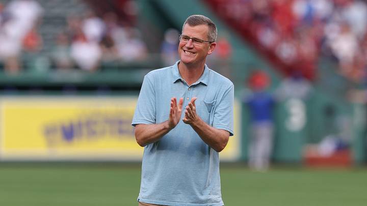 Jul 12, 2024; Boston, Massachusetts, USA; President and CEO of the Boston Red Sox Sam Kennedy applauds before a game against the Kansas City Royals at Fenway Park. Mandatory Credit: Paul Rutherford-Imagn Images Jul 12, 2024; Boston, Massachusetts, USA; President and CEO of the Boston Red Sox Sam Kennedy applauds before a game against the Kansas City Royals at Fenway Park. Mandatory Credit: Paul Rutherford-Imagn Images