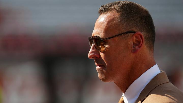 Texas Longhorns head coach Steve Sarkisian walks across the field prior to the NCAA football game against the Ohio State Buckeyes at Darrell K Royal–Texas Memorial Stadium in Austin, Texas on Sept. 12, 2026. Texas Longhorns head coach Steve Sarkisian walks across the field prior to the NCAA football game against the Ohio State Buckeyes at Darrell K Royal–Texas Memorial Stadium in Austin, Texas on Sept. 12, 2026.