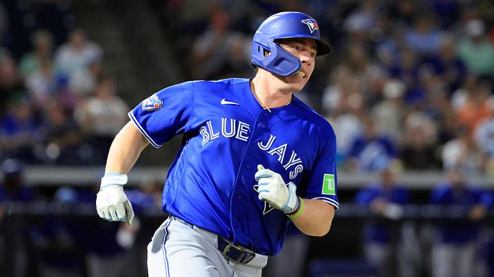 Mar 11, 2026; Tampa, Florida, USA; Toronto Blue Jays infielder Sean Keys (89) singles during the fifth inning against the New York Yankees at George M. Steinbrenner Field. Mandatory Credit: Kim Klement Neitzel-Imagn Images Mar 11, 2026; Tampa, Florida, USA; Toronto Blue Jays infielder Sean Keys (89) singles during the fifth inning against the New York Yankees at George M. Steinbrenner Field. Mandatory Credit: Kim Klement Neitzel-Imagn Images