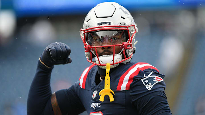 New England Patriots wide receiver Stefon Diggs debuted custom Nike Ja 3 cleats. New England Patriots wide receiver Stefon Diggs debuted custom Nike Ja 3 cleats.