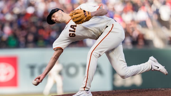 Apr 23, 2023; San Francisco, California, USA; San Francisco Giants relief pitcher Tyler Rogers (71) throws against the New York Mets during the sixth inning at Oracle Park. Apr 23, 2023; San Francisco, California, USA; San Francisco Giants relief pitcher Tyler Rogers (71) throws against the New York Mets during the sixth inning at Oracle Park.