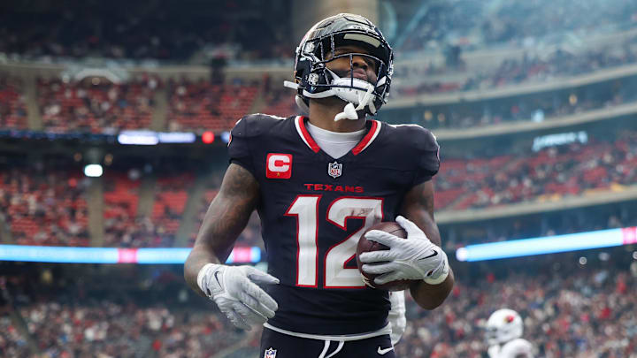 Nico Collins and the Texans are huge home favorites against the Raiders.