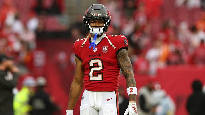 Jan 3, 2026; Tampa, Florida, USA; Tampa Bay Buccaneers wide receiver Emeka Egbuka (2) warms up before the game against the Carolina Panthers at Raymond James Stadium. Jan 3, 2026; Tampa, Florida, USA; Tampa Bay Buccaneers wide receiver Emeka Egbuka (2) warms up before the game against the Carolina Panthers at Raymond James Stadium.