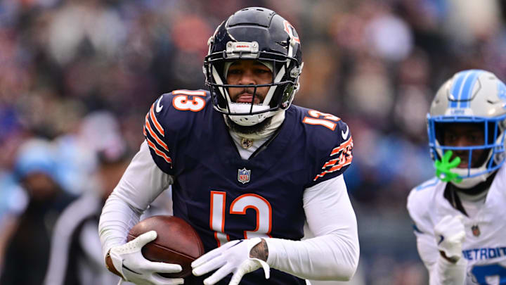 Former Chicago Bears wide receiver Keenan Allen (13) runs after a catch against the Detroit Lions during the second quarter at Soldier Field. 