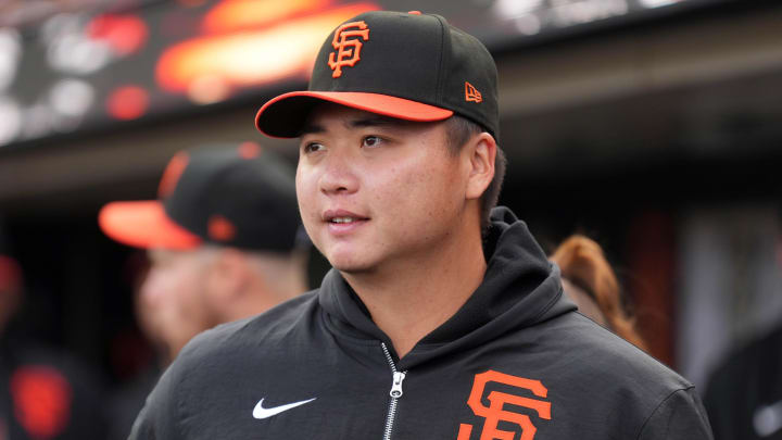 Apr 6, 2024; San Francisco, California, USA; San Francisco Giants pitcher Kai-Wei Teng (70)