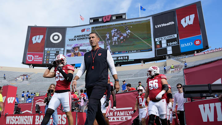 Luke Fickell, Wisconsin Badgers. (Mandatory Credit: Jeff Hanisch-Imagn Images)