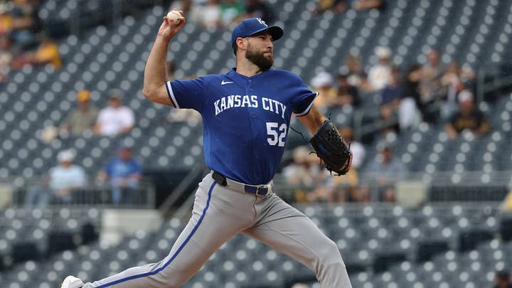 Sep 20, 2026; Pittsburgh, Pennsylvania, USA; Kansas City Royals starting pitcher Michael Wacha (52) delivers a pitch against the Pittsburgh Pirates during the first inning at PNC Park. Mandatory Credit: Charles LeClaire-Imagn Images Sep 20, 2026; Pittsburgh, Pennsylvania, USA; Kansas City Royals starting pitcher Michael Wacha (52) delivers a pitch against the Pittsburgh Pirates during the first inning at PNC Park. Mandatory Credit: Charles LeClaire-Imagn Images