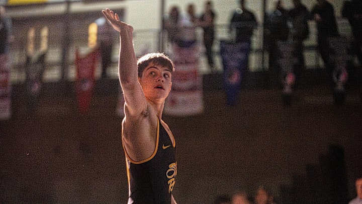 Southeast Polk’s Nico DeSalvo wins over Johnston’s Gus Kirwan on Dec. 4, 2025, at Southeast Polk High School.