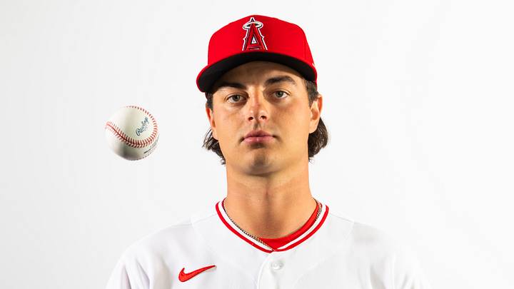 Feb 18, 2026; Tempe, AZ, USA; Los Angeles Angels pitcher Tyler Bremner poses for a portrait during photo day at Tempe Diablo Stadium. Mandatory Credit: Mark J. Rebilas-Imagn Images Feb 18, 2026; Tempe, AZ, USA; Los Angeles Angels pitcher Tyler Bremner poses for a portrait during photo day at Tempe Diablo Stadium. Mandatory Credit: Mark J. Rebilas-Imagn Images