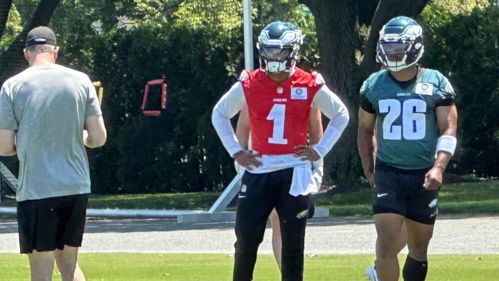 Jalen Hurts and Saquon Barkley