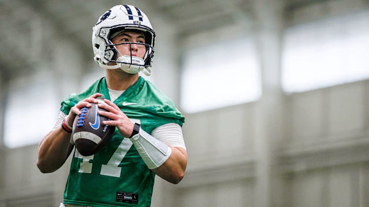 BYU QB Bear Bachmeier at BYU Spring Camp