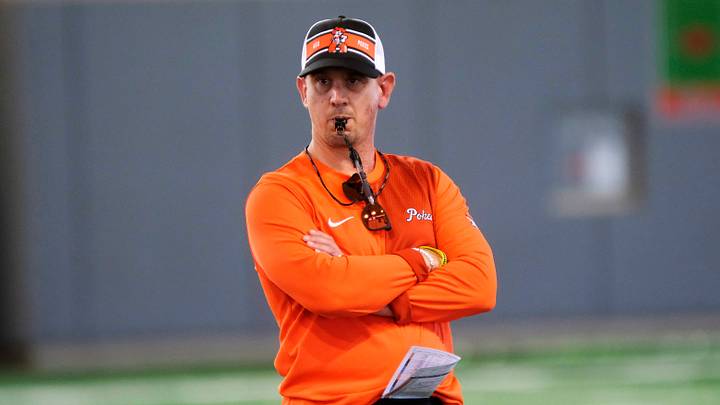Oklahoma State head football coach Eric Morris. 