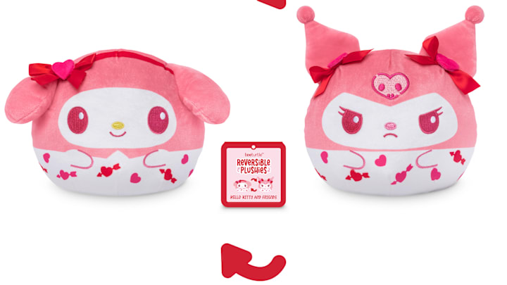 Looking for a cute Valentine’s gift, Rebecca? These plushies are it! Image Credit to TeeTurtle/Sanrio