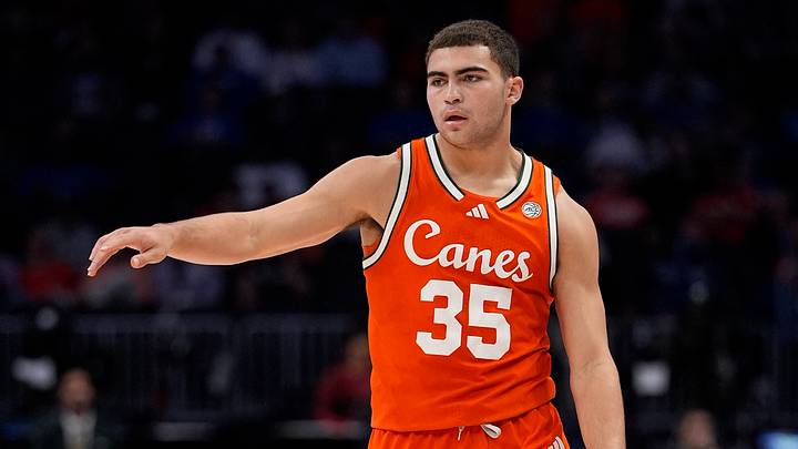 Mar 13, 2026; Charlotte, NC, USA; Miami Hurricanes guard Dante Allen (35) sets the play against the Virginia Cavaliers during the second half at Spectrum Center. Mandatory Credit: Jim Dedmon-Imagn Images Mar 13, 2026; Charlotte, NC, USA; Miami Hurricanes guard Dante Allen (35) sets the play against the Virginia Cavaliers during the second half at Spectrum Center. Mandatory Credit: Jim Dedmon-Imagn Images
