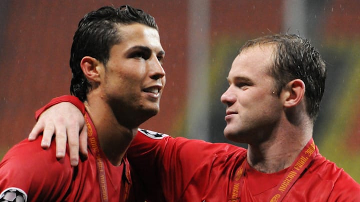 Cristiano Ronaldo et Wayne Rooney sous le maillot de Manchester Utd.