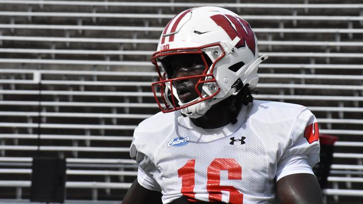 Wisconsin WR Malachi Coleman. Wisconsin WR Malachi Coleman.