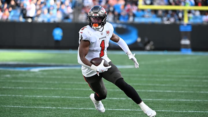 Former Tampa Bay Buccaneers running back Rachaad White 