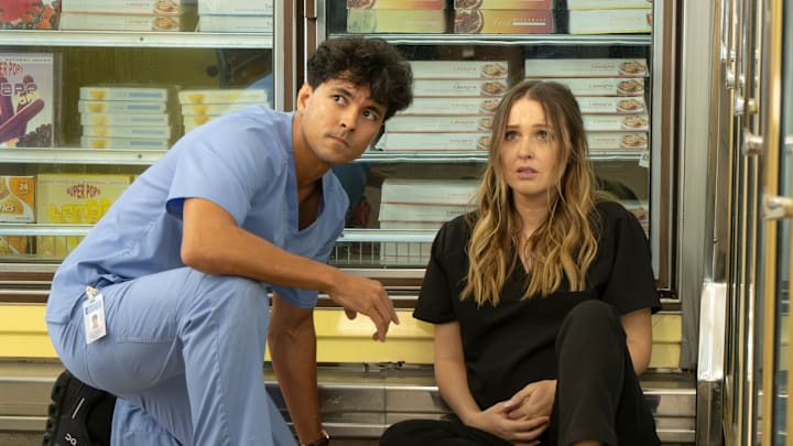 GREYÕS ANATOMY - ÒDrop It Like ItÕs HotÓ - In the midst of a deadly heat wave, the team at Grey Sloan struggles to keep up with an overwhelming amount of patients. Amelia and Winston face a challenging surgery, while Jo and Lucas run an errand for the hospital that takes an unexpected turn. THURSDAY, NOV. 21 (10:00-11:00 p.m. EST) on ABC. (Disney/Tina Thorpe) 
NIKO TERHO, CAMILLA LUDDINGTON