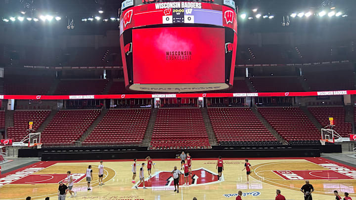 Wisconsin Badgers Advanced Campers scrimmage at the Kohl Center
