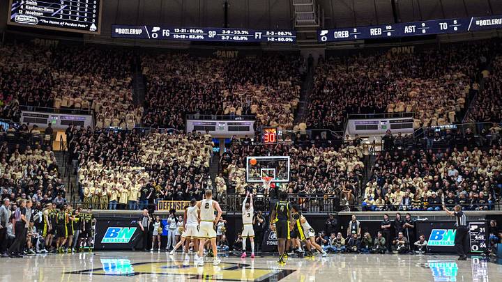 Mackey Arena, the home of Purdue men's and women's basketball.