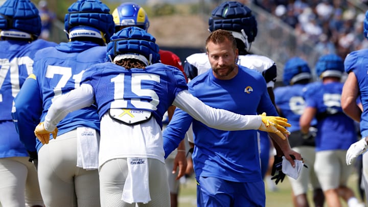 Los Angeles Rams & Dallas Cowboys Joint Practice. Sean McVay