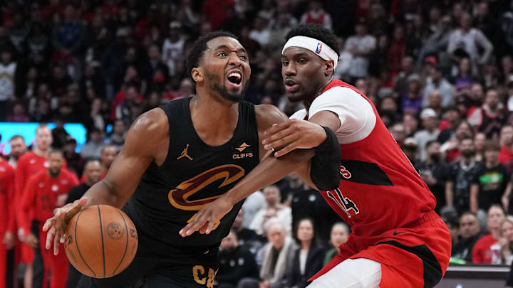 Donovan Mitchell and the Cavaliers look to close out their dramatic first-round series against the Raptors at home in Game 7.