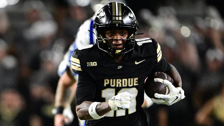 Sep 4, 2026; West Lafayette, Indiana, USA; Purdue Boilermakers wide receiver Jesse Watson (10) carries the ball. Sep 4, 2026; West Lafayette, Indiana, USA; Purdue Boilermakers wide receiver Jesse Watson (10) carries the ball.